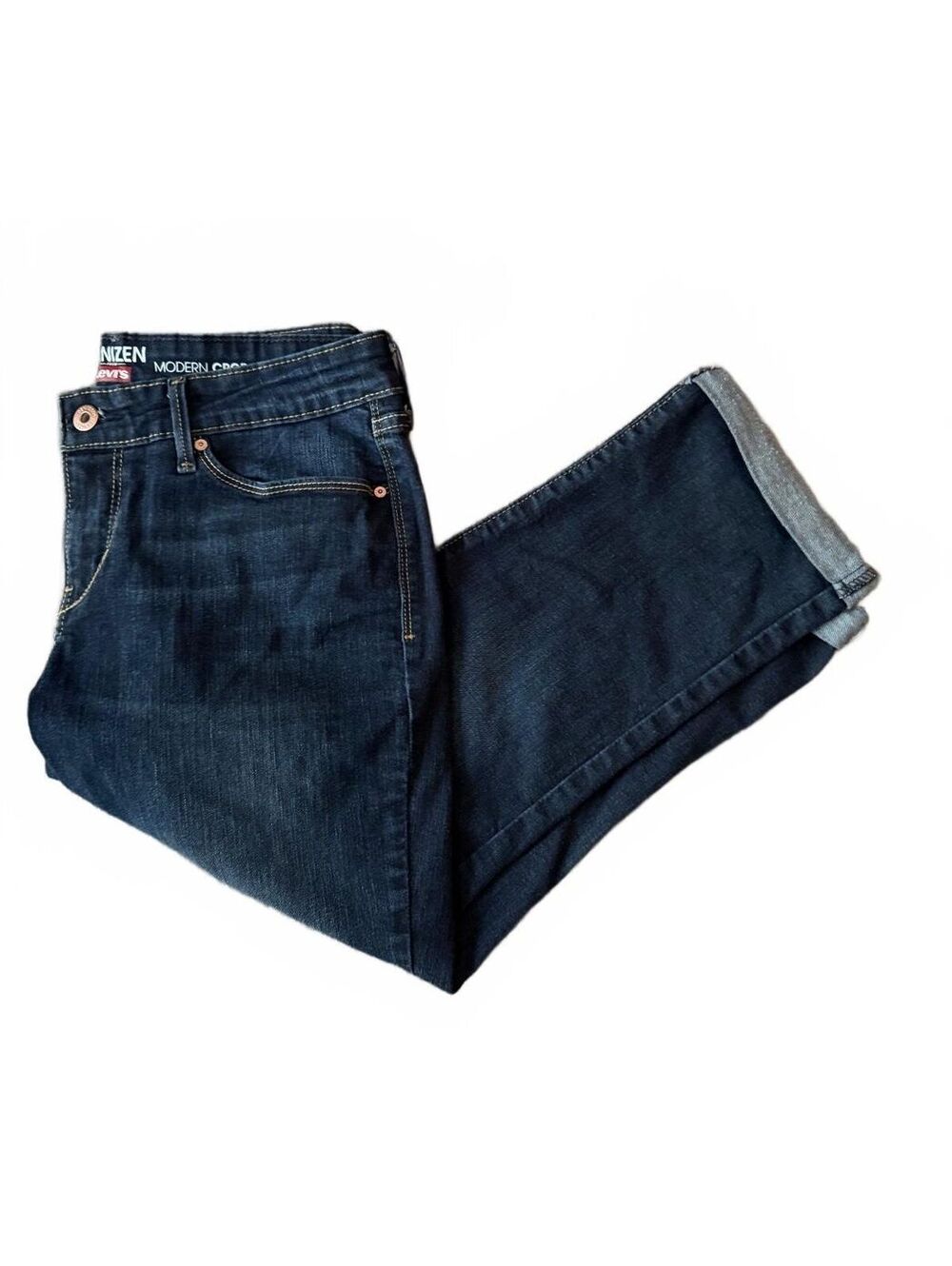 Denizen from Levi's Women's Modern Crop Capri Denim Jeans Size 8 Streetwear City